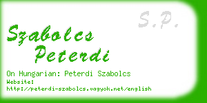 szabolcs peterdi business card